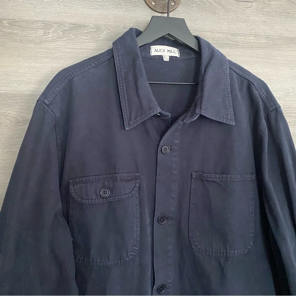 Alex Mill Garment Dyed Work Jacket Recycled Denim - Picture 2 of 9